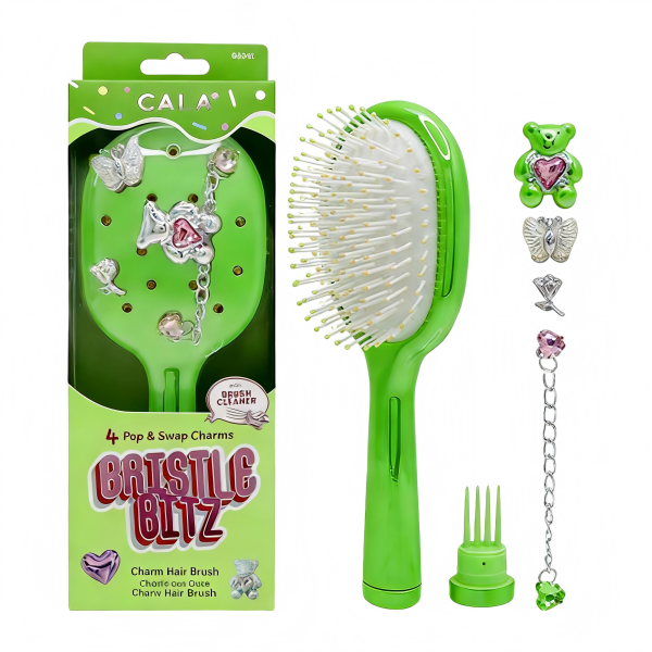 CALA Green Bristle Blitz Charm Hair Brush Kit - 6pc